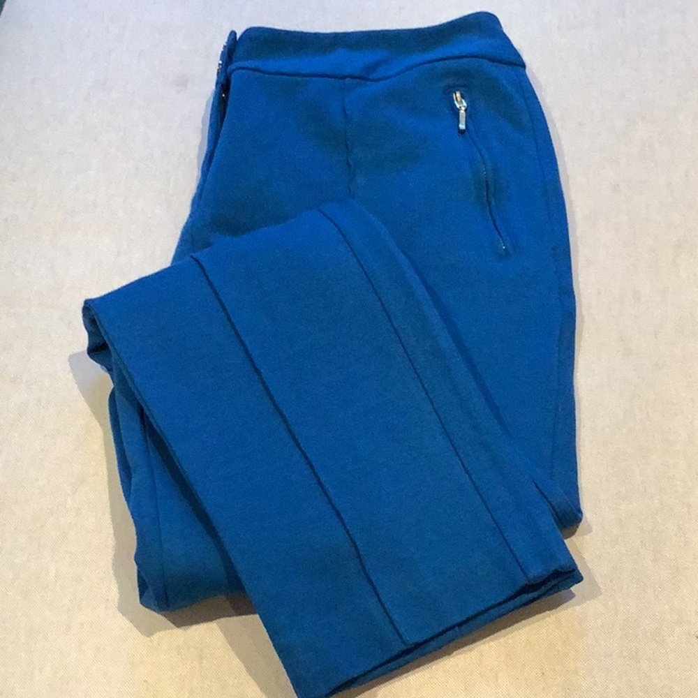 Alfani: PANTS - Blue - Women’s Size 10 - 2 Zip Pockets, Front, Rayon Blend